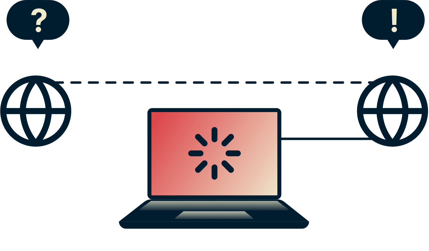 Qu'est-ce que le peering ? Diagramme montrant deux FAI limitant la vitesse d'un ordinateur portable diffusant des vidéos en streaming.